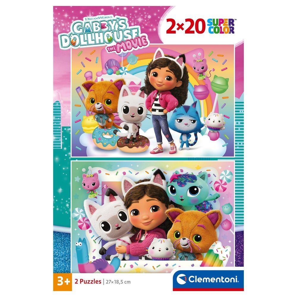 Caja de 2 puzzles Clementoni de Gabby’s Dollhouse de 20 piezas - 2