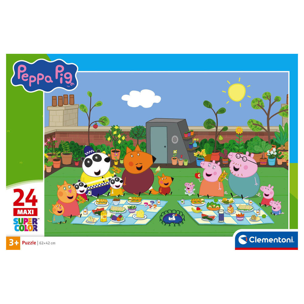 Puzzle Maxi Peppa Pig Clementoni de 24 piezas con escena de pícnic - 2