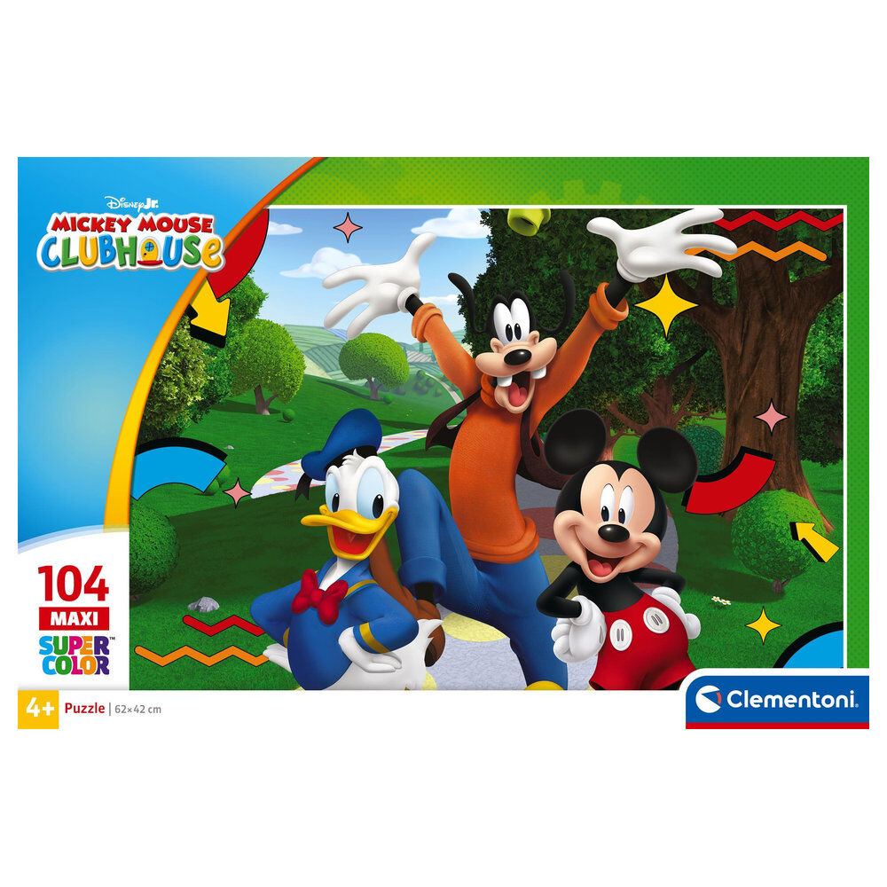 Puzzle maxi Disney Mickey Clubhouse de 104 piezas con Mickey, Donald y Goofy - 2