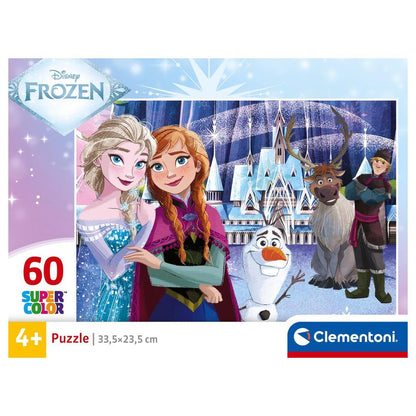 Puzzle Clementoni Disney Frozen de 60 piezas con Elsa, Anna y Olaf - 2