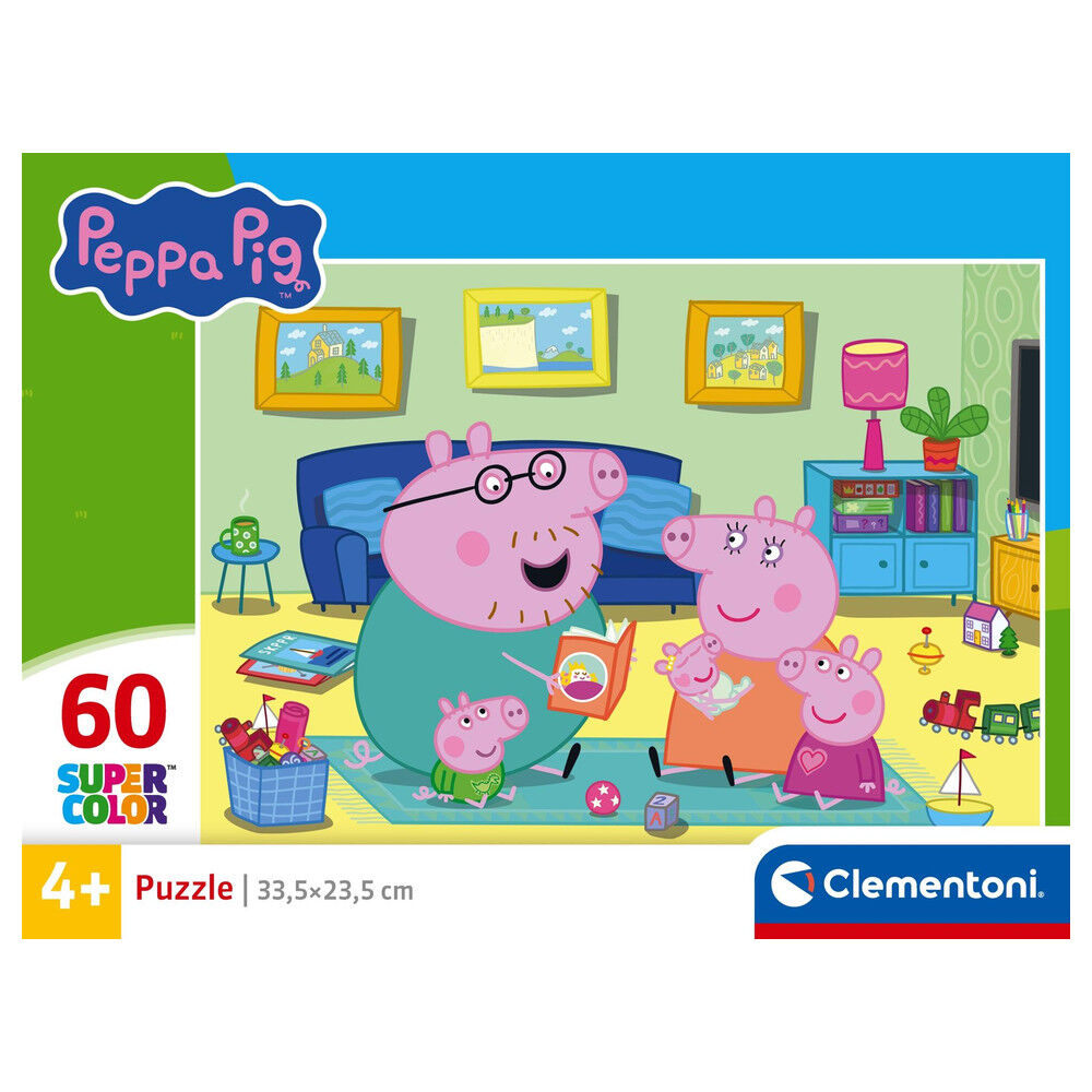 Puzzle Clementoni de 60 piezas con Peppa Pig y su familia - 2