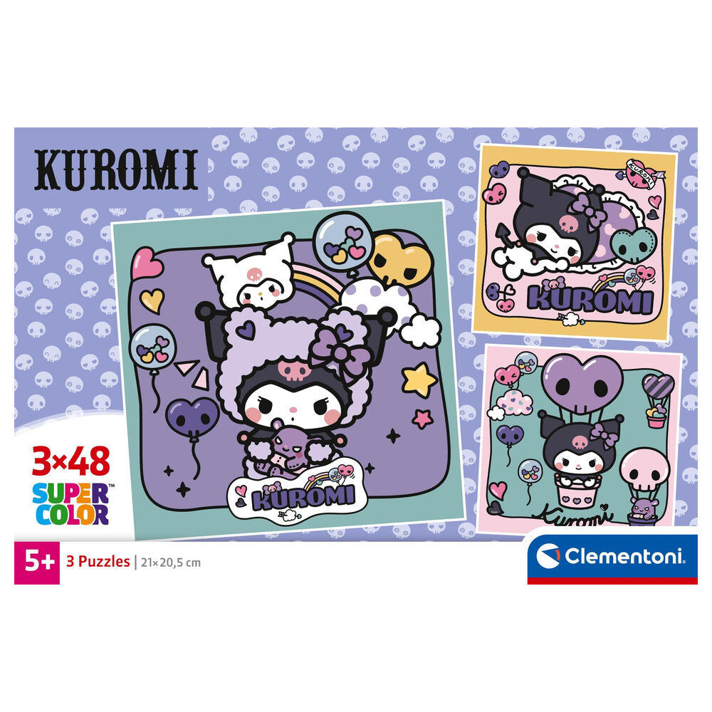 Caja de 3 puzzles Clementoni de Kuromi de 48 piezas - 2