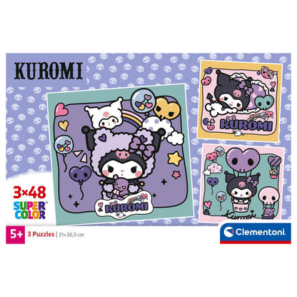 Caja de 3 puzzles Clementoni de Kuromi de 48 piezas - 2