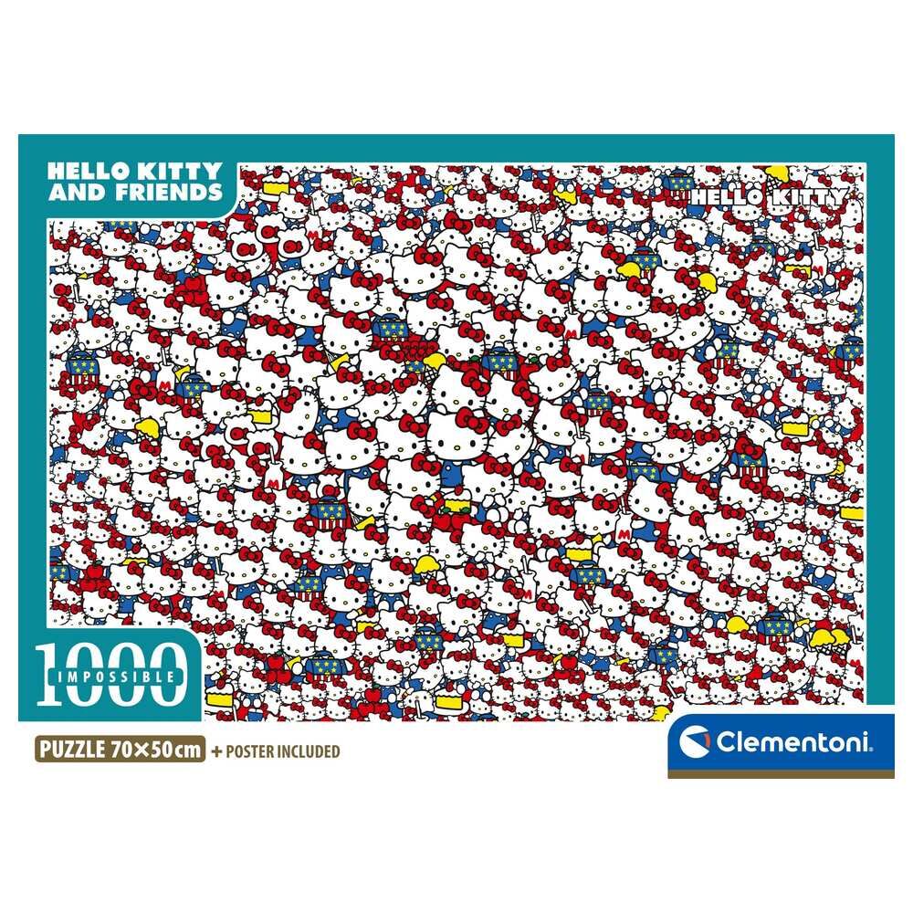 Puzzle Clementoni imposible de Hello Kitty y sus amigos de 1000 piezas - 2