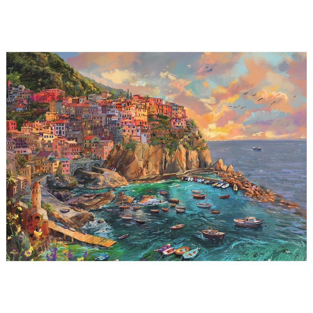 Puzzle Clementoni de 2000 piezas con paisaje costero de Manarola - 3