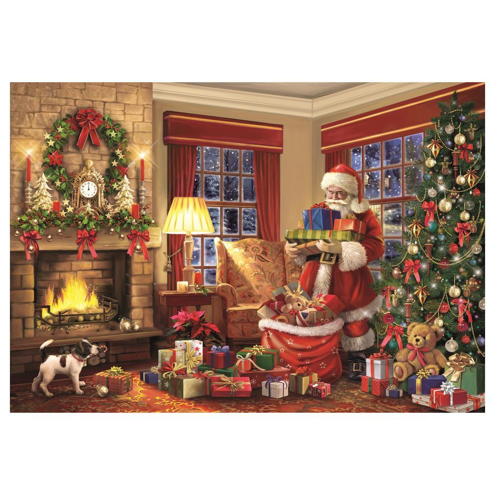 Puzzle Clementoni Santa's Visit de 1000 piezas con escena navideña - 2