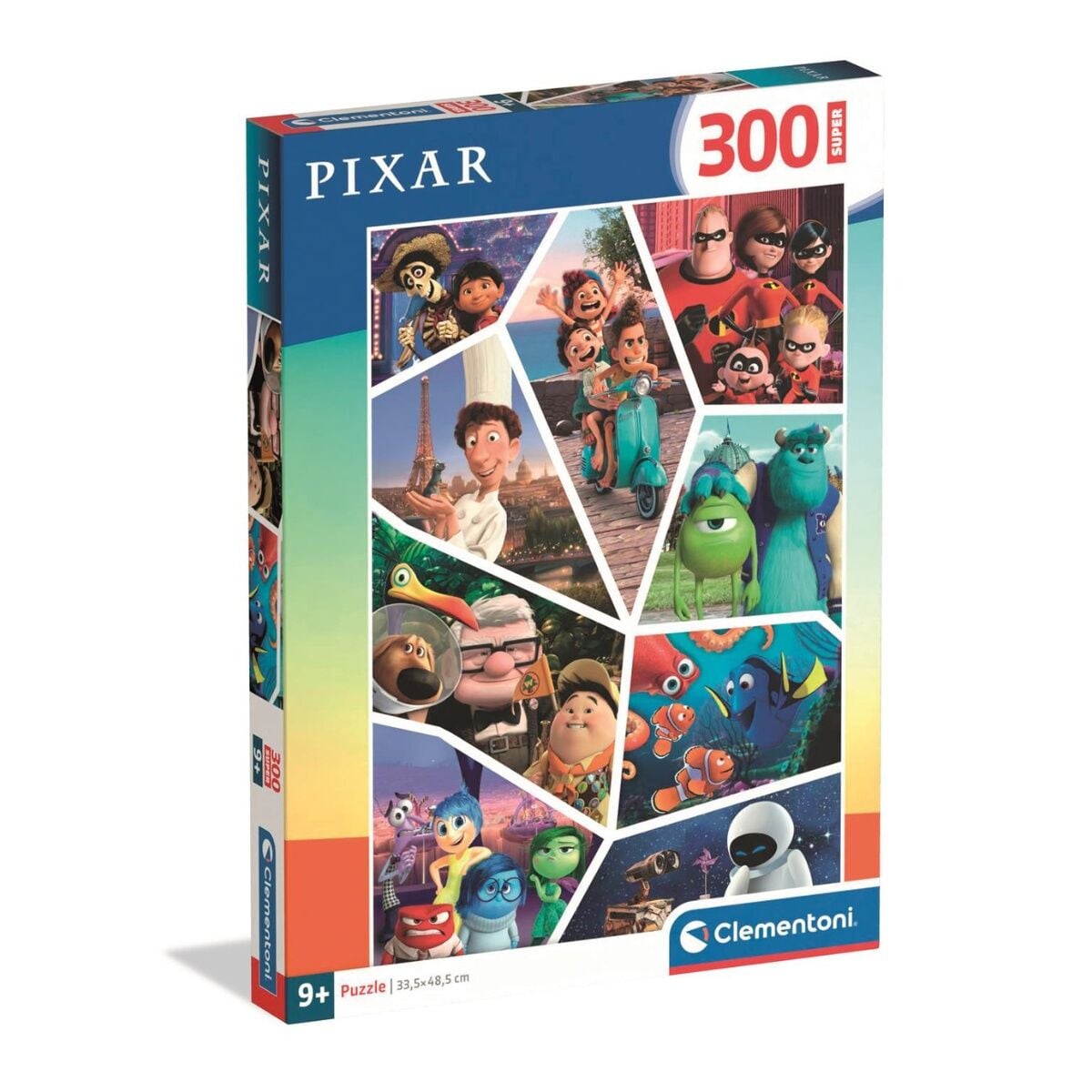 Puzzle Pixar Clementoni de 300 piezas con personajes y escenas de películas
