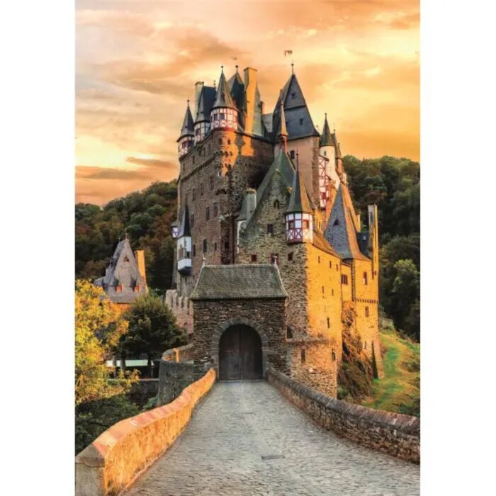 Puzzle Clementoni de 1000 piezas con el castillo de Eltz al atardecer - 2