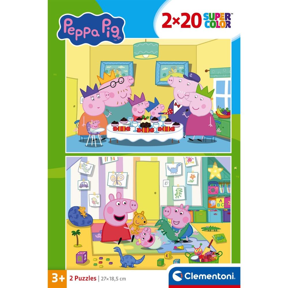 Puzzle Clementoni de Peppa Pig con dos escenas ilustradas - 2