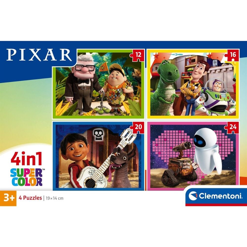 Puzzle 4 en 1 Clementoni Disney Pixar con cuatro escenas y piezas progresivas - 2