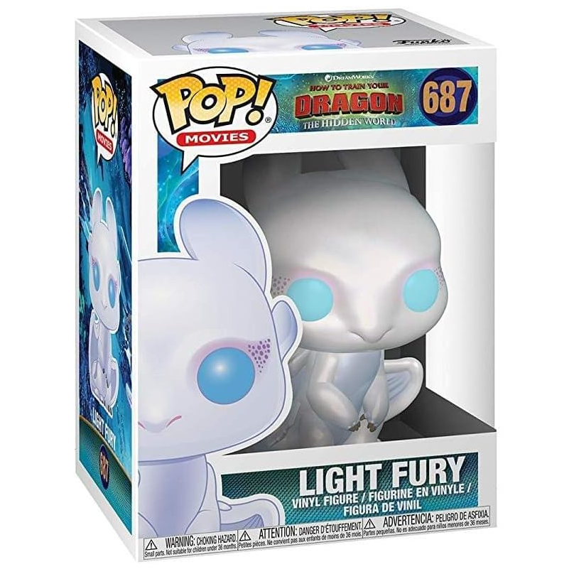 Figura Funko POP! de Light Fury blanca con ojos azules - 3