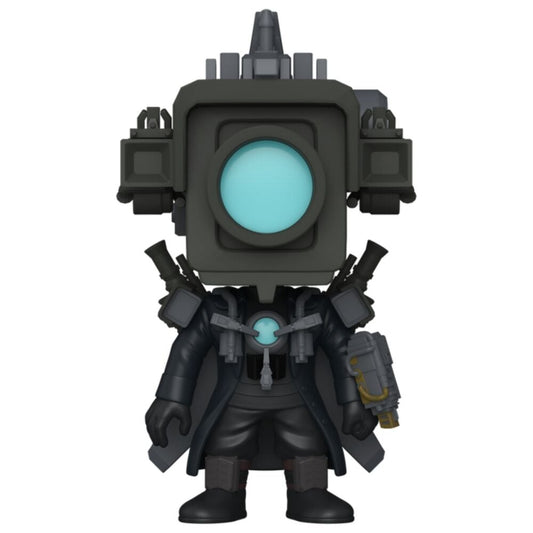 Figura Funko POP! Skibidi Toilet Titan Cameraman con lente azul turquesa