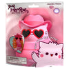 Figura jumbo rosa de Pembe the Pink Cat con sombrero y gafas de corazón
