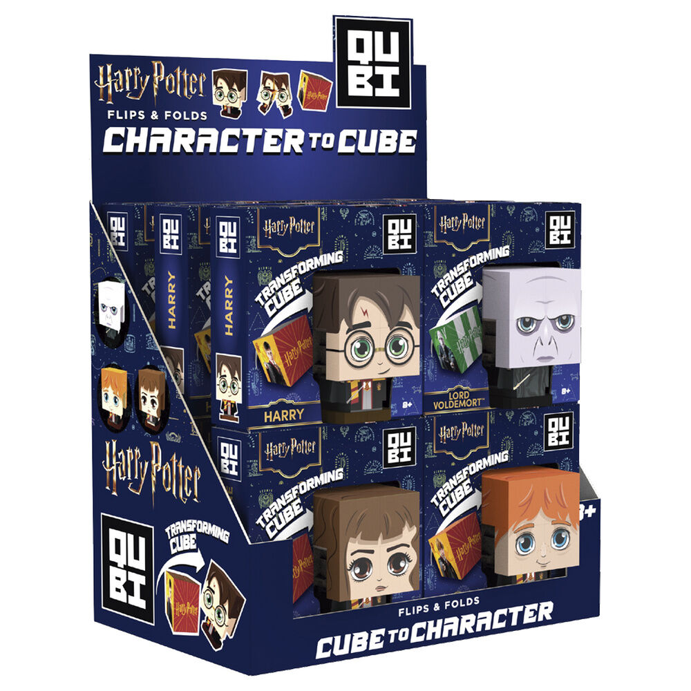 Cubos Qubi transformables de Harry Potter con Harry, Hermione, Ron y Voldemort