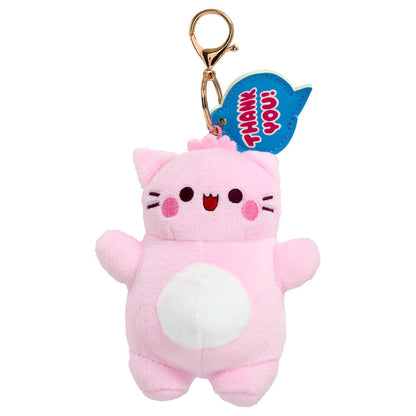 Llavero de peluche Pembe con gato rosa y corazón rojo - 2