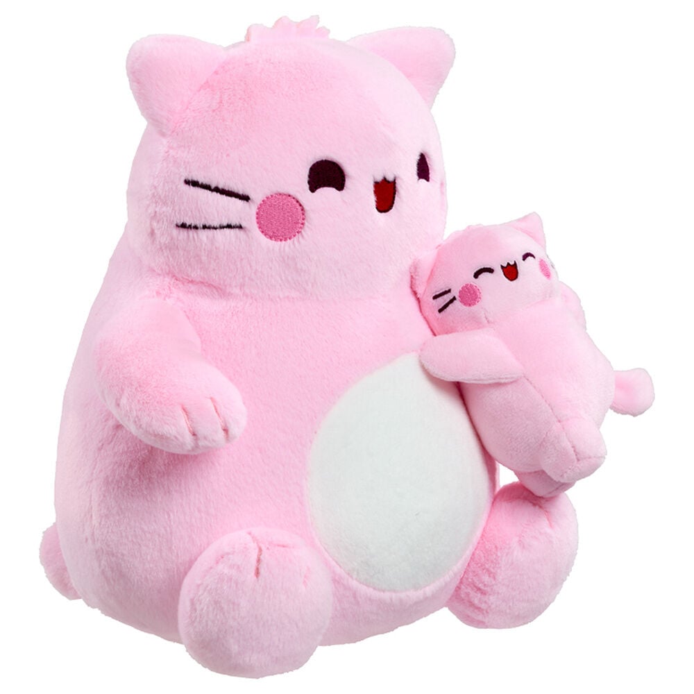 Peluche Pembe rosa abrazando a un gatito pequeño - 2
