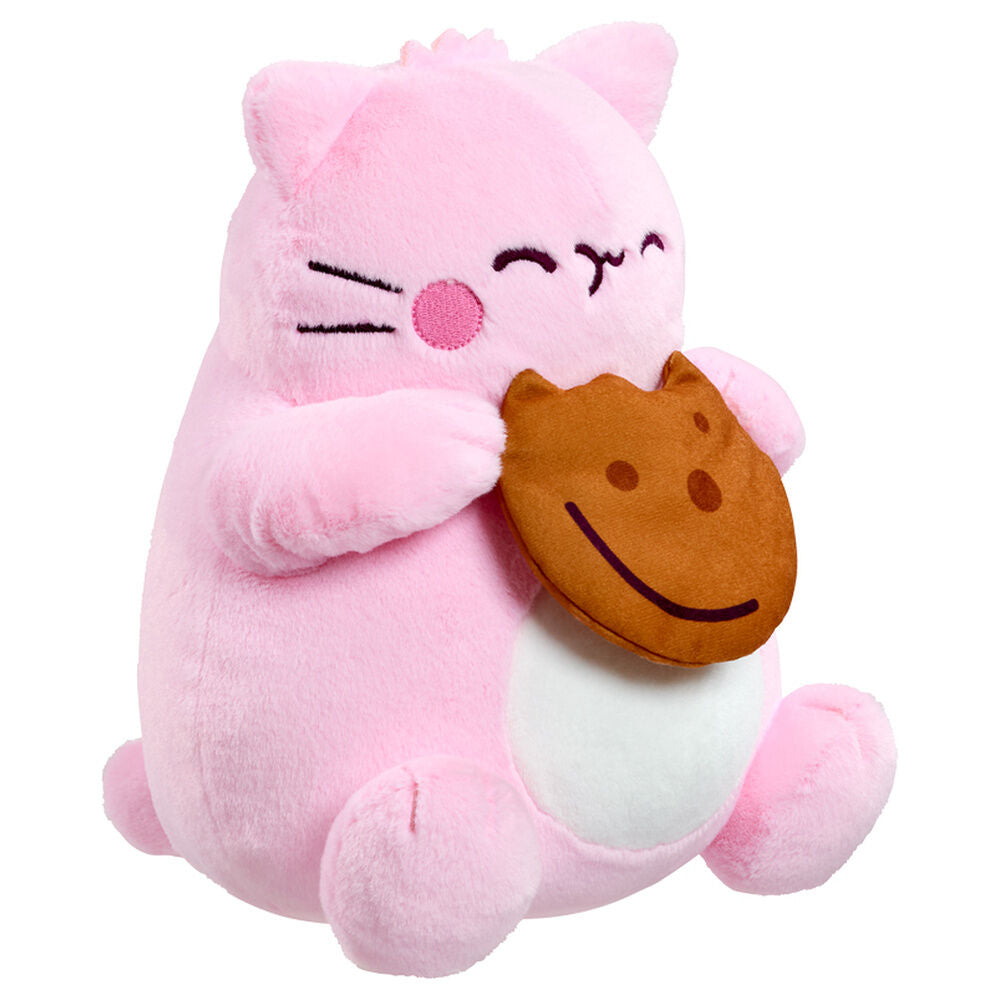 Peluche Galleta Pembe de gato rosa con una galleta marrón - 2