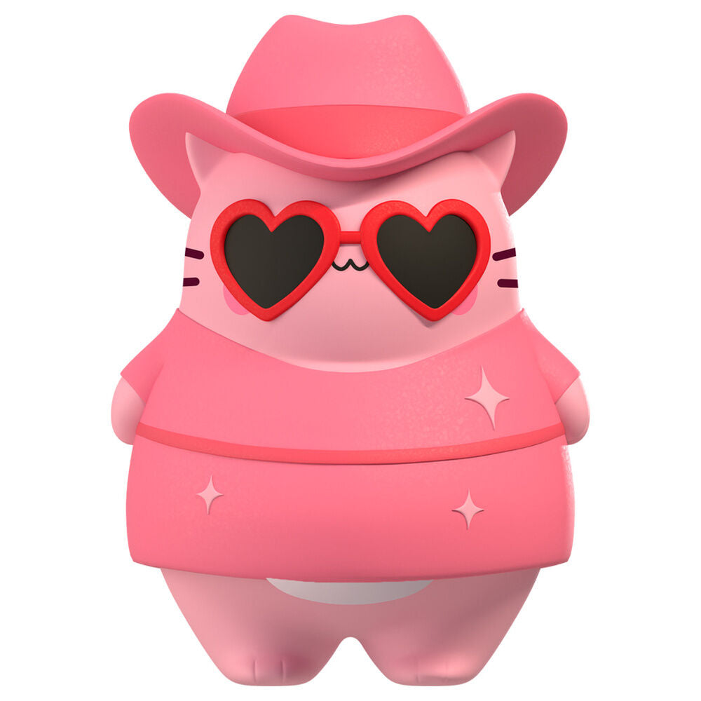 Figura jumbo Pembe the Pink Cat de 9 cm en presentación rosa - 6