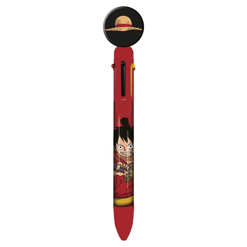 Bolígrafo One Piece de 6 colores con diseño de Luffy