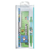 Set de papelería Minecraft con regla graduada y bolígrafo verde