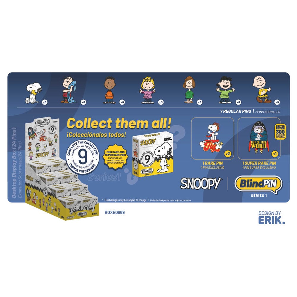 Pin misterioso Snoopy BlindPIN Serie 1 de ERIK