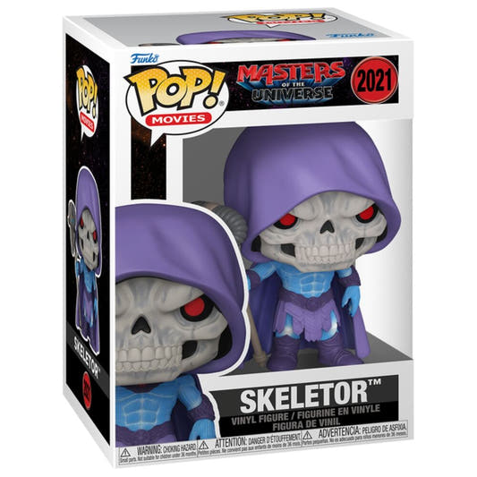 Figura Funko POP! de Skeletor con capucha morada y bastón - 2