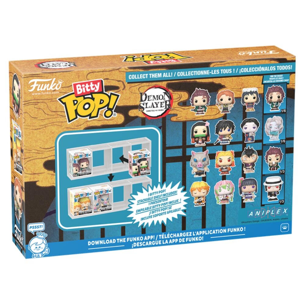 Pack Funko Bitty POP! de Demon Slayer con cuatro figuras y expositor - 2
