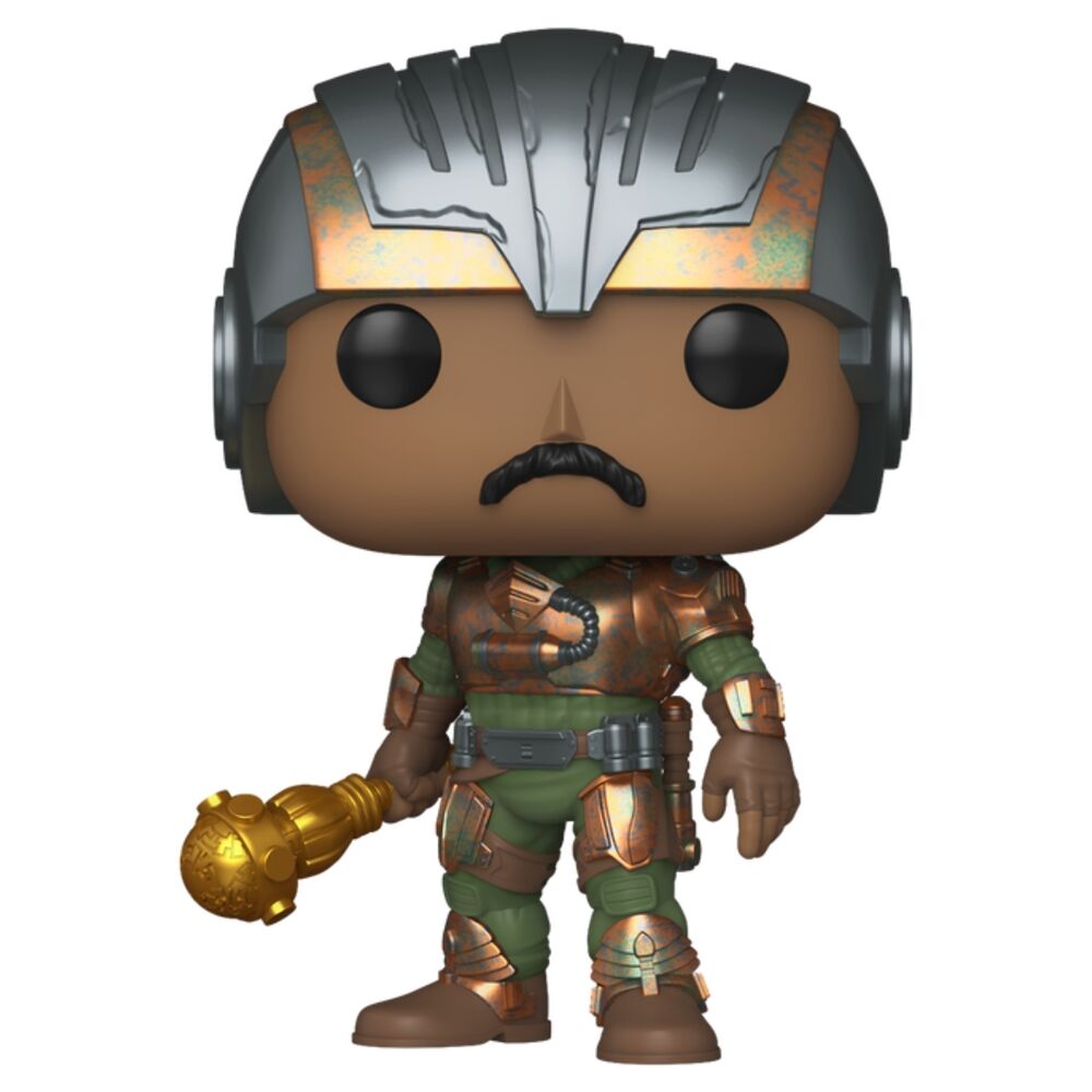 Figura Funko POP de Man-At-Arms con armadura y maza dorada