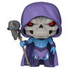 Figura Funko POP! de Skeletor con capucha morada y bastón