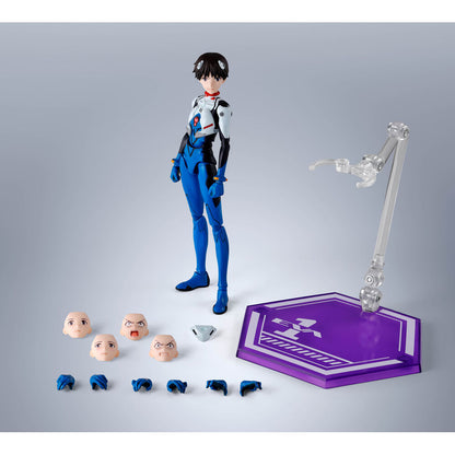 Figura articulada S.H.Figuarts de Shinji Ikari de Evangelion con rostros y manos intercambiables