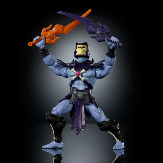 Figura articulada de Skeletor con báculo y dos espadas - 6