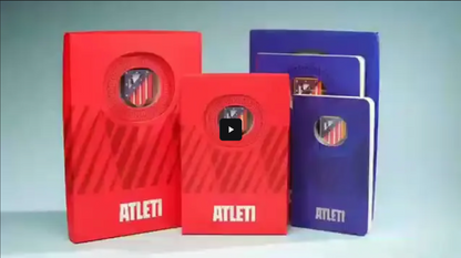 Cuaderno A6 azul del Atlético de Madrid con escudo 3D - 3