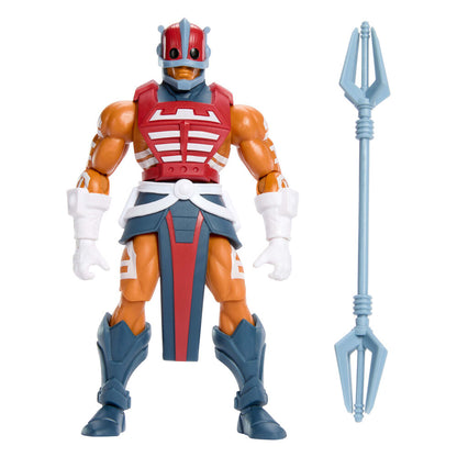 Figura articulada Zodac de Masters of the Universe con armadura y báculo azul
