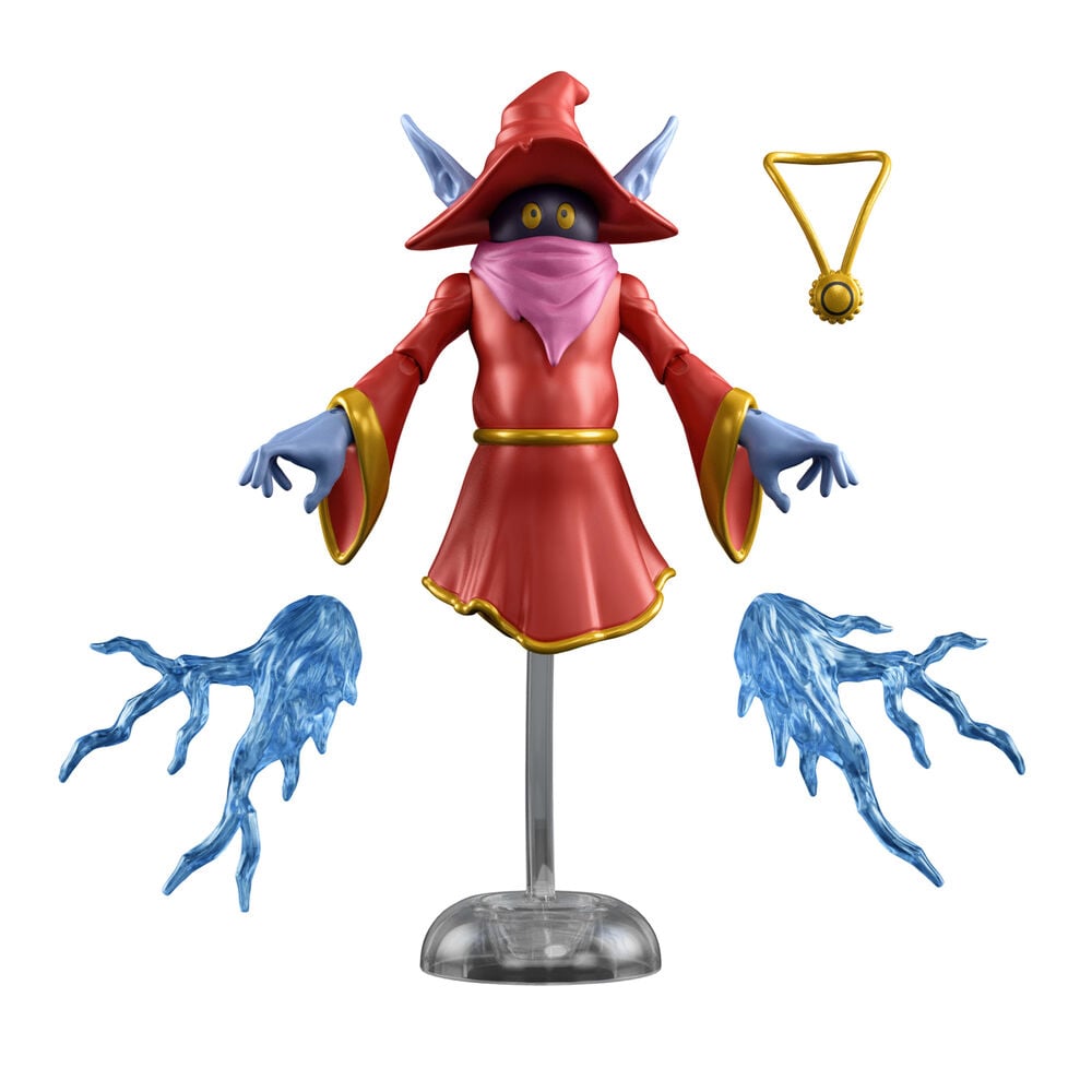 Figura articulada de Orko de Masters of the Universe con soporte y efectos mágicos