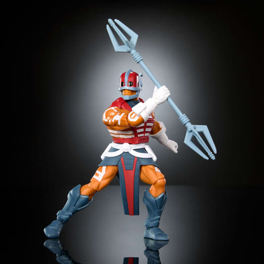 Figura articulada Zodac de Masters of the Universe con armadura y báculo azul - 4