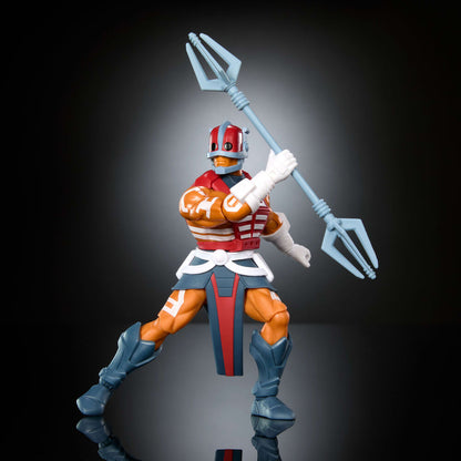 Figura articulada Zodac de Masters of the Universe con armadura y báculo azul - 4