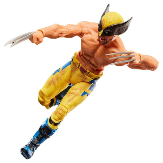 Figura articulada de Wolverine Marvel Legends con traje amarillo y azul - 4