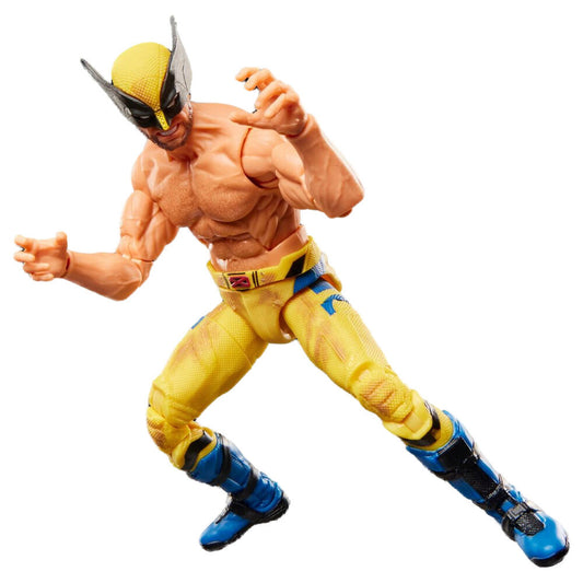 Figura articulada de Wolverine Marvel Legends con traje amarillo y azul - 5