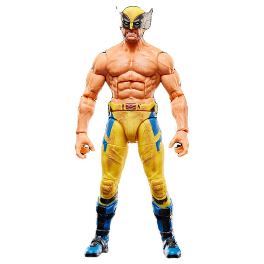 Figura articulada de Wolverine Marvel Legends con traje amarillo y azul - 7