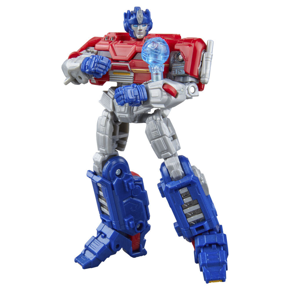 Figura articulada Orion Pax Transformers One en modo robot con sierra de minería - 13