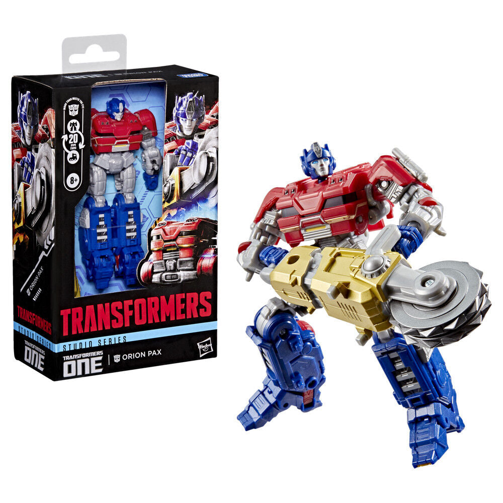 Figura articulada Orion Pax Transformers One en modo robot con sierra de minería - 3