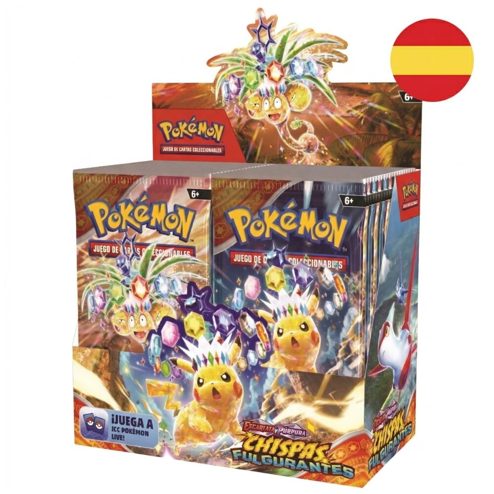 Sobre de cartas Pokémon Chispas Fulgurantes con Pikachu