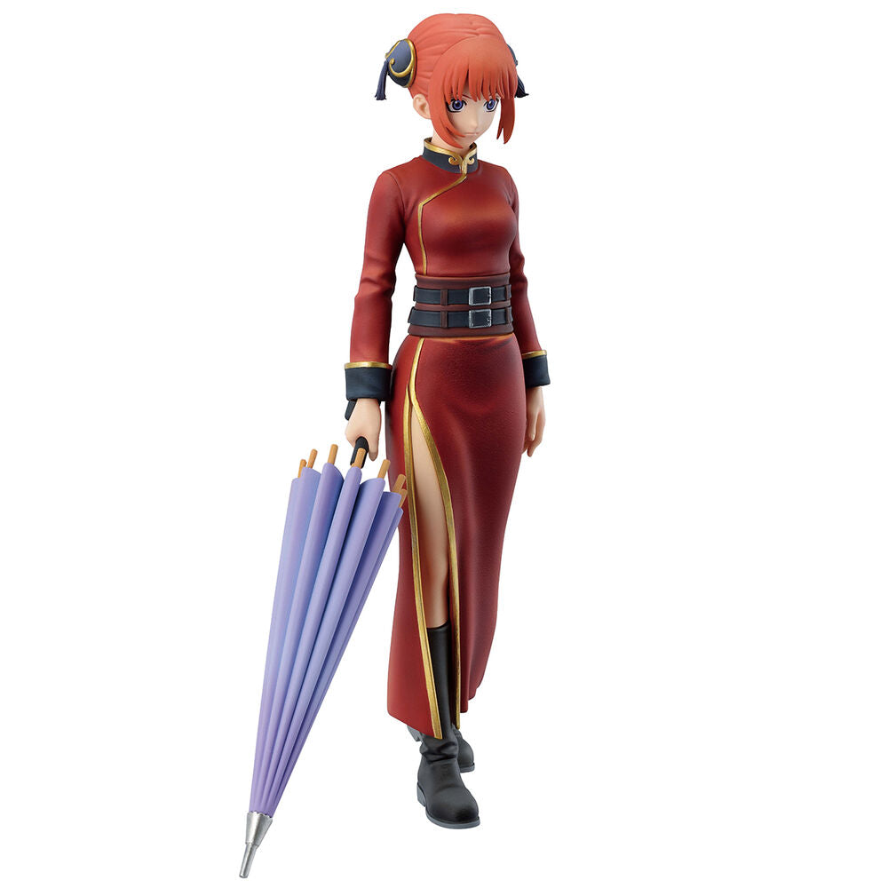 Figura Ichibansho de Kagura de Gintama con traje rojo y paraguas lila - 3