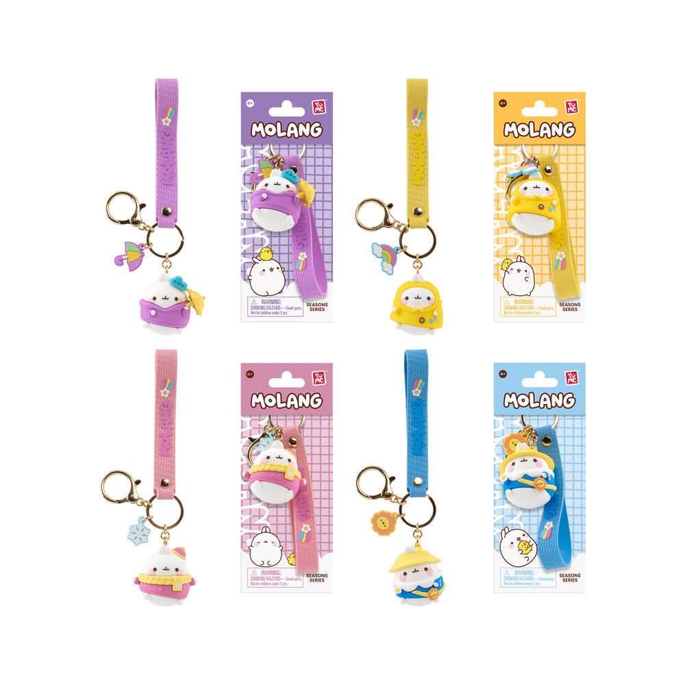 Llavero figura Molang Weather surtido con correa de color