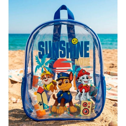 Mochila transparente azul de Paw Patrol con Chase, Marshall y Rubble - 3