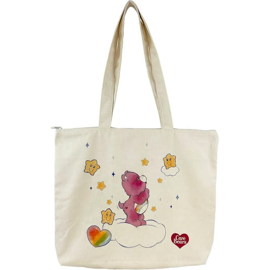 Bolsa shopping crema de Care Bears con oso sobre una nube