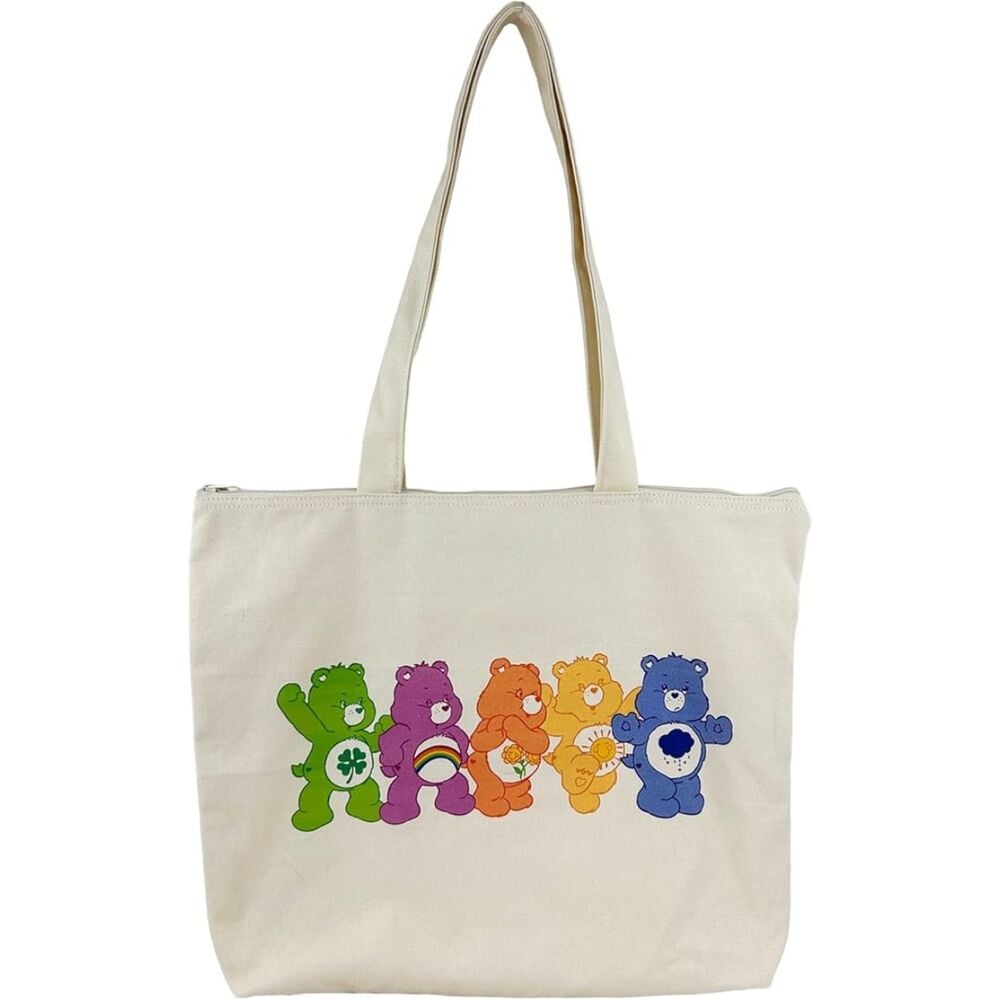 Bolsa shopping blanca de Care Bears con cinco Osos Amorosos de colores