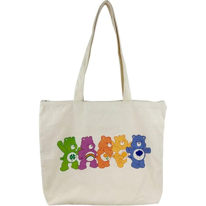 Bolsa shopping blanca de Care Bears con cinco Osos Amorosos de colores