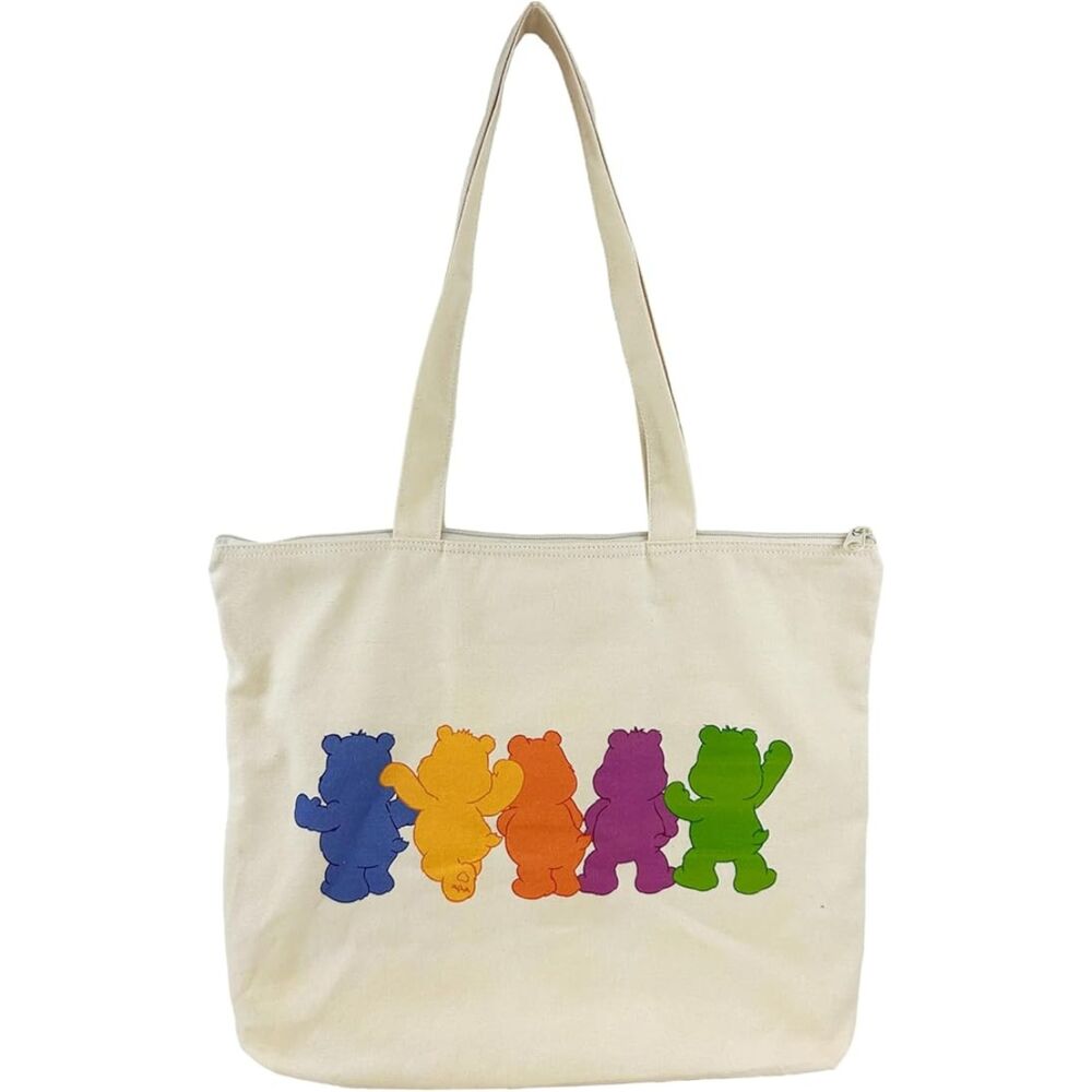 Bolsa shopping blanca de Care Bears con cinco Osos Amorosos de colores - 2