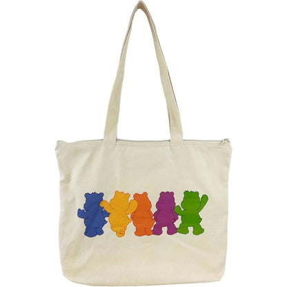 Bolsa shopping blanca de Care Bears con cinco Osos Amorosos de colores - 2